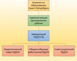 Схема органов управления ГБДОУ №155